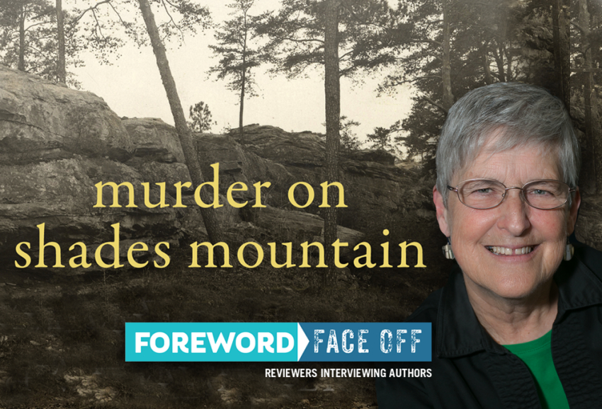 Image of Author Melanie Morrison and cover of Murder on Shades Mountain