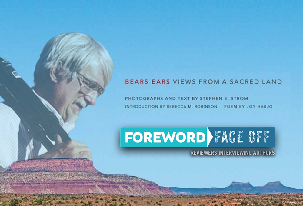 Author Strom and cover of Bears Ears