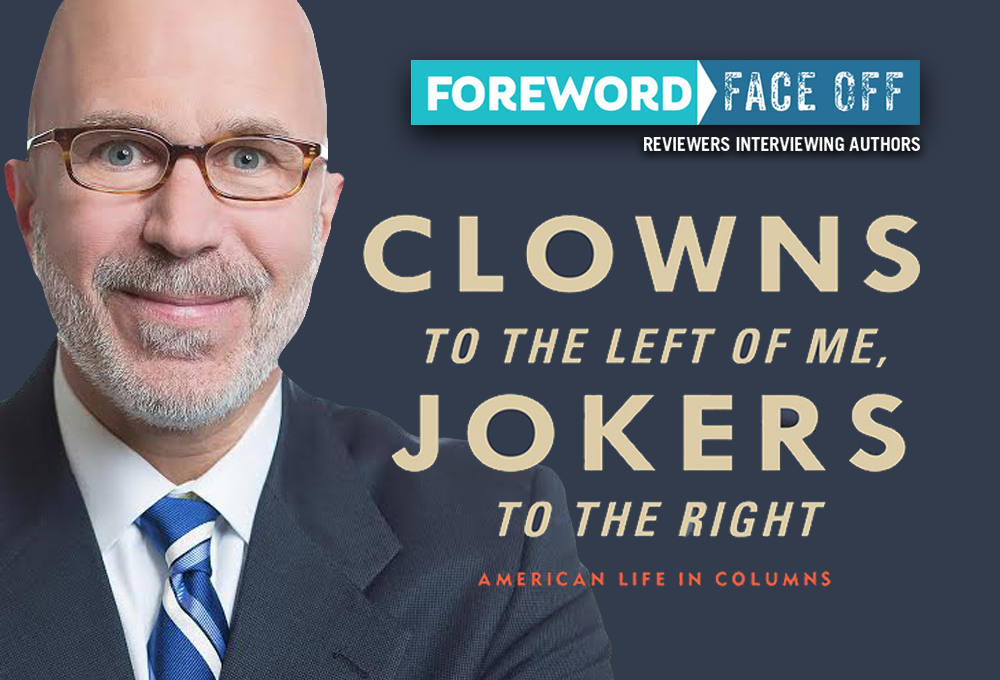 Author and cover of Clowns to the Left of Me, Jokers to the Right