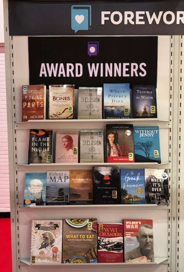 Books at the Foreword Reviews booth