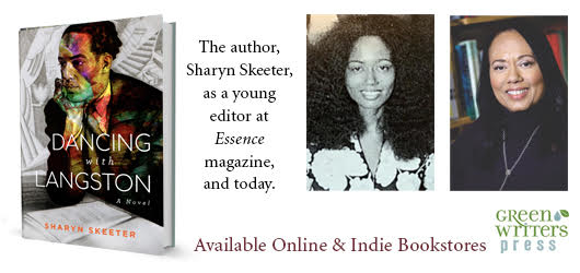 The author, Sharyn Skeeter, as a young editor at Essence Magazine, and today. Available online & Indie bookstores Green Writers Press