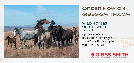 Order now on Gibbs-Smith.com Wild Horses of the West Jan Drake $50.00 Hardcover 11 3/4x10in, 224 pages 200 color photographs 978-1-4236-5530-5 Gibbs Smith Enriching and inspiring humankind since 1969