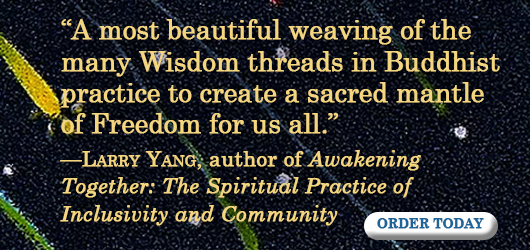 “A most beautiful weaving of the many wisdom threads in Buddhist practice to create a sacred mantle of freedom for us all>’-Larry Yang, author of Awakening Together: The Spiritual Practice of Inclusivity and Community Order Today