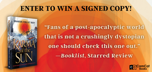 Enter to win a signed copy! “Fans of a post-apocalyptic world that is not a crushingly dystopian one should check this one out.”-Booklist Starred Review