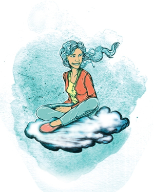 BMS floating girl art